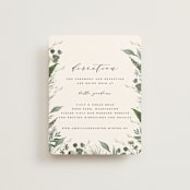 "Natures Greens" - Direction Cards in Ivory by Susan Moyal - Front