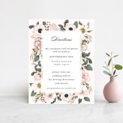 "Spring Botanicals" - Direction Cards in Blush by Susan Moyal - Front