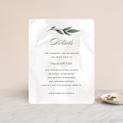 "Mixed Greenery" - Direction Cards in Emerald by Susan Moyal - Front