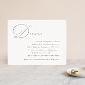 "Flowing Initials" - Direction Cards in Ivory by Hooray Creative - Front