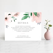 "Soft Florals" - Direction Cards in Coral Wash by Leah Bisch - Front