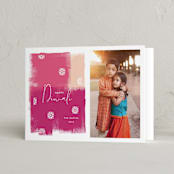 "Diwali Splash" - Diwali Cards in Fuchsia by Nazia Hyder - Folded Card