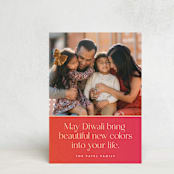 "Diwali Wishes" - Diwali Cards in Magenta by Maria Alou - Front