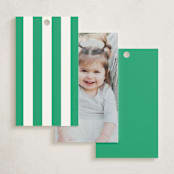 "Tennis Crest" - Debutante Party Favor Tags in Grass by mo kelley - Back of Card Options
