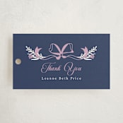 "Monogram Crest" - Debutante Party Favor Tags in Lavender by letterfix - Front