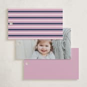 "Monogram Crest" - Debutante Party Favor Tags in Lavender by letterfix - Back of Card Options