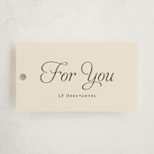 "Calling Card" - Debutante Party Favor Tags in Cream by Ani Somi - Front