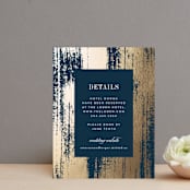 "Gold Leaf" - Direction Cards in Indigo by Kelly Schmidt - Front