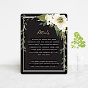 "Garden Blooms" - Direction Cards in Ivory by Susan Moyal - Front