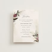 "Roses & Greenery" - Direction Cards in Aubergine by Susan Moyal - Front