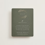 "Leaves" - Direction Cards in Moss by Kelly Schmidt - Front