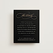 "Black Tie Affair" - Direction Cards in Onyx by Hooray Creative - Front