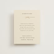 "Bow Tie" - Direction Cards in Ivory by Baumbirdy - Front