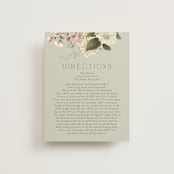 "Floral Tribute" - Direction Cards in Moss by Chris Griffith - Front