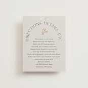 "Floral Type Arch" - Direction Cards in Linen by Baumbirdy - Front