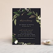 "Greenery Crown" - Direction Cards in Midnight by Susan Moyal - Front