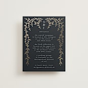 "Beautiful Chuppah" - Direction Cards in Midnight by Ana de Sousa - Front