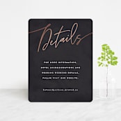 "Scripted Wedding" - Direction Cards in Obsidian by Hooray Creative - Front