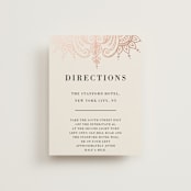 "Regal Mehndi" - Direction Cards in Champagne Rose by Oma N. Ramkhelawan - Front