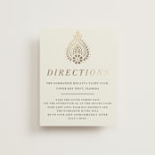 "Henna Stamp" - Direction Cards in Champagne by Oma N. Ramkhelawan - Front