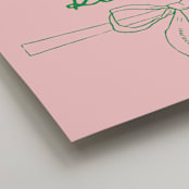 "Just the ribbon" - Direction Signs in trawberry by Vera Lim - Detail