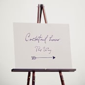 "tablescape drawing" - Direction Signs in Hydrangea by Cass Loh - In Use