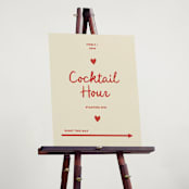 "Big Heart Wedding" - Direction Signs in Cherry by Ani Somi - In Use