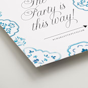 "Almafi" - Direction Signs in Cerulean by Itsy Belle Studio - Detail