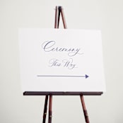"watercolor flowers crest" - Direction Signs in Dusty Blue by Cass Loh - In Use