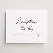 "Handwritten" - Direction Signs in Wine by Cass Loh - Front