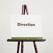 "Portrait" - Direction Signs in Charcoal by Minted - In Use