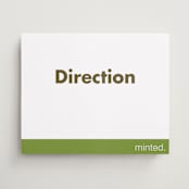 "Portrait" - Direction Signs in Charcoal by Minted - Front