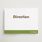 "Portrait" - Direction Signs in Charcoal by Minted - Front