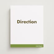 "Portrait" - Direction Signs in Charcoal by Minted - Front