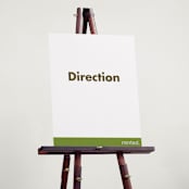 "Portrait" - Direction Signs in Charcoal by Minted - In Use