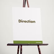 "Portrait" - Direction Signs in Charcoal by Minted - In Use
