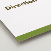 "Portrait" - Direction Signs in Charcoal by Minted - Detail