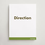 "Portrait" - Direction Signs in Charcoal by Minted - Front