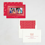 "Paisley" - Diwali Cards in Cherry by Creo Study - Assembled