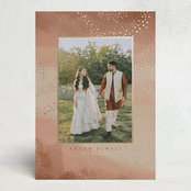 "Diya Trails" - Diwali Cards in Almond by Tamara Hilje - Front