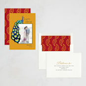 "Peacock" - Diwali Cards in Turmeric by Morgan Kendall - Assembled
