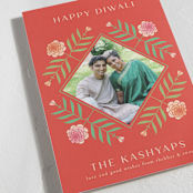 "Floral Frame" - Diwali Cards in Vivid by letterfix - Detail