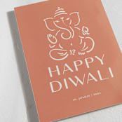 "Diwali Ganesha" - Diwali Cards in Mango by Teju Reval - Detail