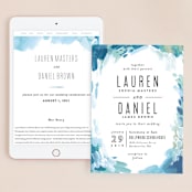 "Gallery Abstract Art" - Wedding Website in Ocean by Alethea and Ruth - Match Your Stationery