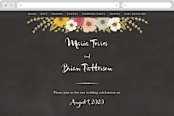 "Plentiful Blossoms" - Wedding Website in Soft Peach by Faith Harlow - Desktop Design