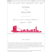 "Skyline -New York" - Wedding Website in Magenta by Laura Condouris - Guest Management