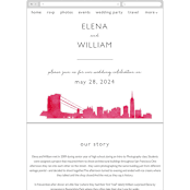 "Skyline -New York" - Wedding Website in Magenta by Laura Condouris - Mobile Layout