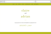 "float + celebrate" - Wedding Website in Celery by Float Paperie - Desktop Design
