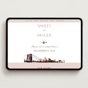 "Brooklyn Bridge" - Wedding Website in Chiffon by Cass Loh - Desktop Design