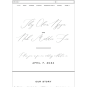 "la noce" - Wedding Website in Ink by Design Lotus - Mobile Layout